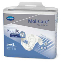 Unisex Adult Incontinence Brief MoliCare Premium Elastic 6D Large Disposable Moderate Absorbency 165273 Case/90 70001500 Hartmann 1174288_CS