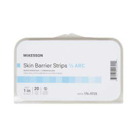 Skin Barrier Strip McKesson Mold to Fit Standard Wear Adhesive without Tape Without Flange Universal System Hydrocolloid 1/2 Curve 1 Inch W 176-5725 Case/280 8481 MCK BRAND 1088817_CS