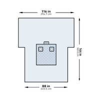 Orthopedic Drape McKesson Bilateral Limb Drape 116 W X 88 W X 114 L Inch Sterile 183-I80-09138G-S Pack/1 59402500 MCK BRAND 1101299_PK