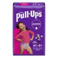 Female Toddler Training Pants Pull-Ups Learning Designs for Girls Size 4T to 5T Disposable Moderate Absorbency 51357 Pack/17 635-06-GCP Kimberly Clark 1160321_PK