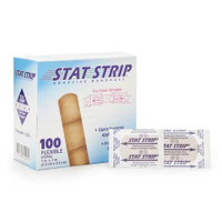 Adhesive Strip American White Cross Stat Strip 1 X 3 Inch Fabric Rectangle Tan Sterile 15215 Box/100 20102 Dukal 197058_BX