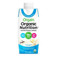 Oral Protein Supplement Organic Nutrition Vegan Vanilla Bean Flavor Ready to Use 11 oz. Carton 851770003223 Case/12 187955 ORGAIN INC 1112296_CS