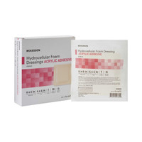 Foam Dressing McKesson 6 X 6 Inch Square Acrylic Adhesive with Border Sterile 16-4672 Case/100 PCC054 MCK BRAND 1138299_CS