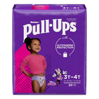 Female Toddler Training Pants Pull-Ups Learning Designs for Girls Size 3T to 4T Disposable Moderate Absorbency 51353 Pack/20 LF01121 Kimberly Clark 1160319_PK
