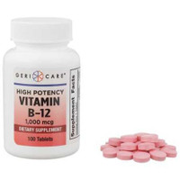Vitamin Supplement Geri-Care 1000 mcg Strength Tablet 100 per Bottle 896-01-GCP Bottle/1 441502 MCK BRAND 1108648_BT