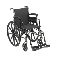 Lightweight Wheelchair drive Cruiser III Dual Axle Desk Length Arm Flip Back / Removable Padded Arm Style Swing-Away Footrest Black Upholstery 20 Inch Seat Width 300 lbs. Weight Capacity 146-K320ADDA-SF Each/1 PVS-512 MCK BRAND 1128896_EA