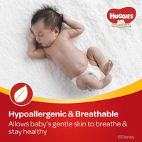 Unisex Baby Diaper Huggies Little Snugglers Size 1 Disposable Moderate Absorbency 49695 Case/128 7305D-632 Kimberly Clark 1128672_CS