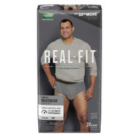 Male Adult Absorbent Underwear Depend Real Fit Pull On with Tear Away Seams Large / X-Large Disposable Heavy Absorbency 50979 Case/40 DR8200 Kimberly Clark 1132145_CS