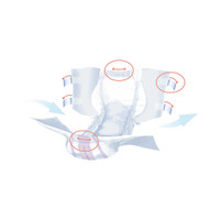 Unisex Adult Incontinence Brief Seni Super Quatro Regular Disposable Heavy Absorbency S-RE10-BQ1 Pack/10 GH96 TZMO USA Inc 1163837_PK