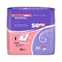 Bladder Control Pad Seni Lady Light 8.9 Inch Length Light Absorbency One Size Fits Most Adult Female Disposable S-2P30-PL1 Pack/30 310599 TZMO USA Inc 1163822_PK