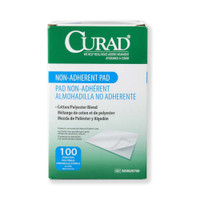 Non-Adherent Dressing CuradCotton / Polyester 2 X 3 Inch Sterile NON25700 Box/100 A10165 MEDLINE 769441_BX