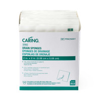 Split Sponge CaringPolyester / Rayon 2 X 2 Inch Sterile PRM256001 Box/35 46-710 MEDLINE 572305_BX