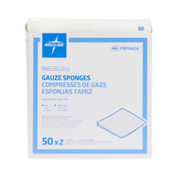 Gauze Sponge Caring Cotton 8-Ply 4 X 4 Inch Square Sterile PRM4408 Pack/1 8881516911 MEDLINE 572308_PK