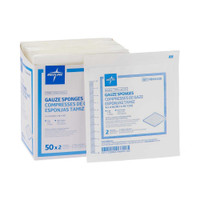 Gauze Sponge Caring Cotton 8-Ply 4 X 4 Inch Square Sterile PRM4408 Pack/1 8881516911 MEDLINE 572308_PK