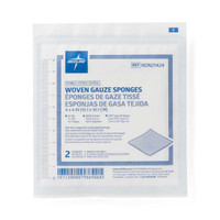 USP Type VII Gauze Sponge Cotton 12-Ply 4 X 4 Inch Square Sterile NON21424 Case/600 281100 MEDLINE 529065_CS