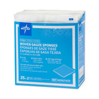 USP Type VII Gauze Sponge Cotton 12-Ply 4 X 4 Inch Square Sterile NON21424 Box/25 281100 MEDLINE 529065_BX