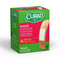 Adhesive Strip Curad3/4 X 3 Inch Plastic Rectangle Tan Sterile NON25500 Box/100 450099 MEDLINE 747083_BX