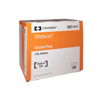 Alcohol Prep Pad Webcol 70% Strength Isopropyl Alcohol Individual Packet Medium Sterile 6818-1 Box/200 12112-3 Cardinal 862678_BX