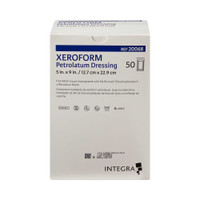 Petrolatum Impregnated Dressing Xeroform 5 X 9 Inch Gauze Bismuth Tribromophenate / Petrolatum Sterile DKC20068 Case/200 26-007976 Derma Sciences 381904_CS