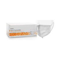 Procedure Mask with Eye Shield McKesson Anti-fog Strip Pleated Earloops One Size Fits Most White NonSterile ASTM Level 3 73-GCPWSSF Case/100 53-16223-8 MCK BRAND 1106633_CS