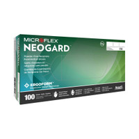 Exam Glove NeogardSmall NonSterile Polychloroprene Standard Cuff Length Textured Fingertips Green Not Chemo Approved C521 Case/1000 553010 MICROFLEX MEDICAL 885091_CS