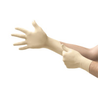 Exam Glove Diamond Grip™ Large NonSterile Latex Standard Cuff Length Textured Fingertips White Not Rated MF-300-L Box/100