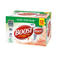 Oral Supplement Boost High Protein Creamy Strawberry Flavor Ready to Use 8 oz. Bottle 12384278 Pack/12 1882 Nestle Healthcare Nutrition 1104870_PK