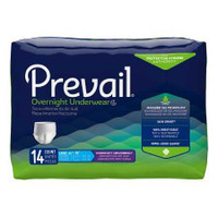 Unisex Adult Absorbent Underwear Prevail Overnight Pull On with Tear Away Seams Disposable Heavy Absorbency PVX-513 Case/56 8308 First Quality 1189993_CS