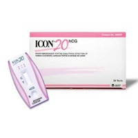 Rapid Test Kit Icon 20 hCG Fertility Test hCG Pregnancy Test Serum / Urine Sample 25 Tests 395097A Case/4 J593-LE800 Hemocue 506486_CS