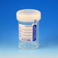 Urine Specimen Container Tite-Rite 53 mm Opening Polypropylene 90 mL 3 oz. Screw Cap Patient Information Sterile 6220 Bag/100 345400 Globe Scientific 1062254_BG