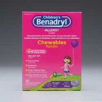 Children s Allergy Relief Children s Benadryl12.5 mg Strength Chewable Tablet 20 per Box 10300450553208 Case/480 33539 Johnson & Johnson Consumer 1069541_CS