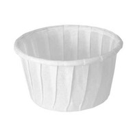 Souffle Cup Solo 1.25 oz. White Paper Disposable 125-2050 Case/5000 53-6391 Solo Cup 1002347_CS