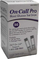 Blood Glucose Test Strips On Call Pro 50 Strips per Box No Coding Required For On Call Pro Blood Glucose Monitoring System 755821 Case/2400 49459 Acon Laboratories 1059824_CS