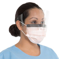 Procedure Mask with Eye Shield FluidShield Anti-fog Foam Pleated Earloops One Size Fits Most Orange NonSterile ASTM Level 3 Adult 47147 Box/25 5238706/NA/NA/MD O&M Halyard Inc 280649_BX