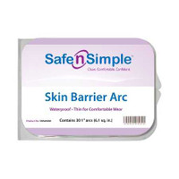 Skin Barrier Arc Safe-n Simple X-Tra Wide Mold to Fit Standard Wear Hydrocolloid 1/2 Curve 1 X 1 Inch SNS20630 Case/1500 550P Safe N Simple 884119_CS