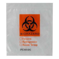 Specimen Transport Bag with Document Pouch 12 X 15 Inch Plastic Zip Closure Biohazard Symbol / Storage Instructions NonSterile Q606 Pack/100 309659 RD Plastics Company 459857_PK