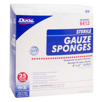 Gauze Sponge Dukal Cotton 12-Ply 4 X 4 Inch Square Sterile 6412 Case/1200 50-1505R Dukal 374454_CS