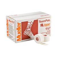 Athletic Tape MuellerMtape Easy Tear Cotton / Zinc Oxide 1-1/2 Inch X 15 Yard White NonSterile 130105 Case/32 NRB4463 Mueller Sports Medicine 351717_CS