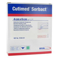 Impregnated Dressing CutimedSorbact1.6 X 2.4 Inch Gauze Sorbact Sterile 7216413 Each/1 55091 BSN Medical 850207_EA