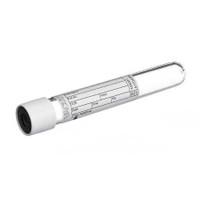VACUETTEZ No Additive Venous Blood Collection Tube Serum Tube Plain 16 X 100 mm 9 mL White / Black Ring Pull Cap Polyethylene Terephthalate PET Tube 455001 Pack/50 H1547 Greiner Bio-One 994703_PK