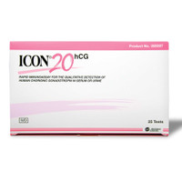 Rapid Test Kit Icon20 hCG Fertility Test hCG Pregnancy Test Serum / Urine Sample 25 Tests 395097A Box/1 RLA-142-3C Hemocue 506486_BX