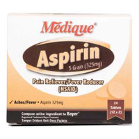 Pain Relief 325 mg Strength Aspirin Tablet 24 per Bottle 11664 Box/1 8888492066 MEDIQUE PRODUCTS 498707_BX