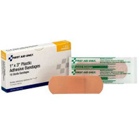 Adhesive Strip First Aid Only 1 X 3 Inch Plastic Rectangle Tan Sterile 1-002 Box/16 M1-5-2025 Acme United 1124431_BX