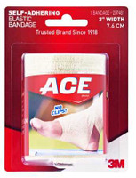 Elastic Bandage 3M ACE 3 Inch Width X 5.3 Foot Standard Compression Self-adherent Closure Tan NonSterile 207461 Case/72 66024628 3M 976079_CS