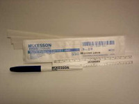 Surgical Skin Marker with Label McKesson Gentian Violet Fine / Regular Tip Ruler Sterile 19-0772 Each/1 FGA87977 0000 MCK BRAND 664539_EA