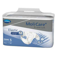 Unisex Adult Incontinence Brief MoliCare Premium Elastic 6D Small Disposable Moderate Absorbency 165271 Bag/30 CR3881 Hartmann 1174286_BG