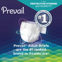 Unisex Adult Incontinence Brief Prevail Air Plus Size 3 Disposable Heavy Absorbency PVBNG-014CA Case/60 104425 First Quality 1183654_CS