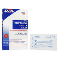 Conforming Bandage Dukal Polyester / Rayon 1-Ply 2 Inch X 4-1/10 Yard Roll Shape Sterile 702 Case/96 48374 Dukal 314555_CS