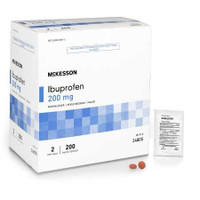 Pain Relief McKesson Brand 200 mg Strength Ibuprofen Unit Dose Tablet 200 per Box 24805 Case/2400 103 MCK BRAND 1111735_CS