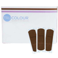 Adhesive Strip Tru-Colour1 X 3 Inch Fabric Rectangle Dark Brown Sterile TCB-PB1500 Case/6000 53-28087-18 Tru-Colour Products LLC 1183080_CS